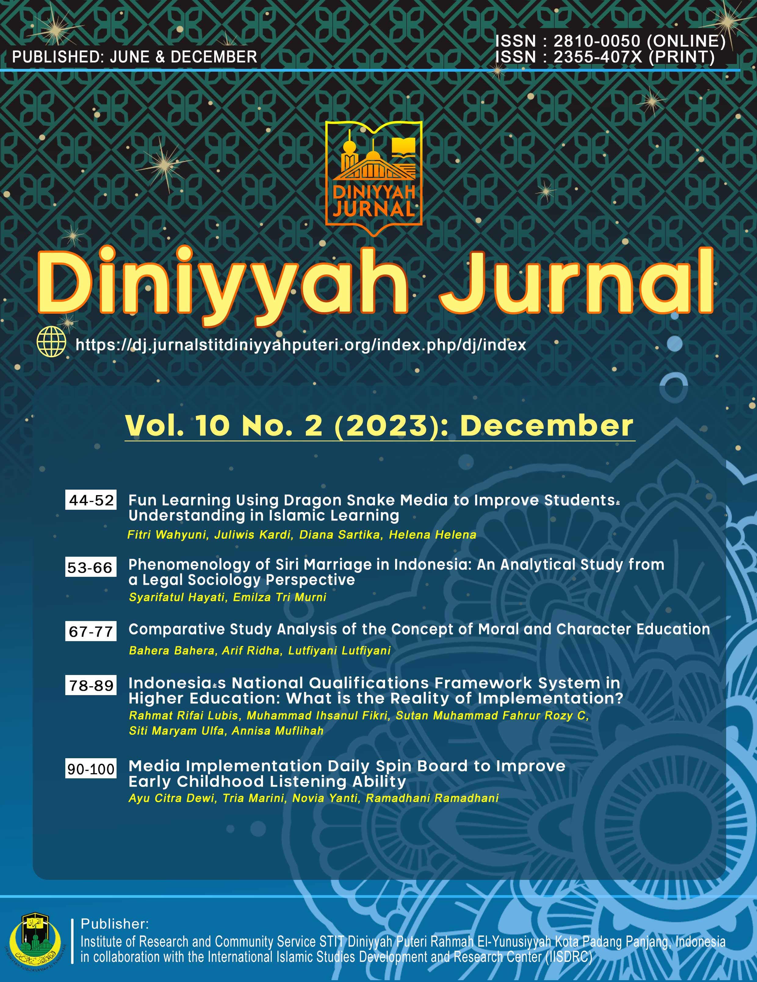 					View Vol. 10 No. 2 (2023): December
				